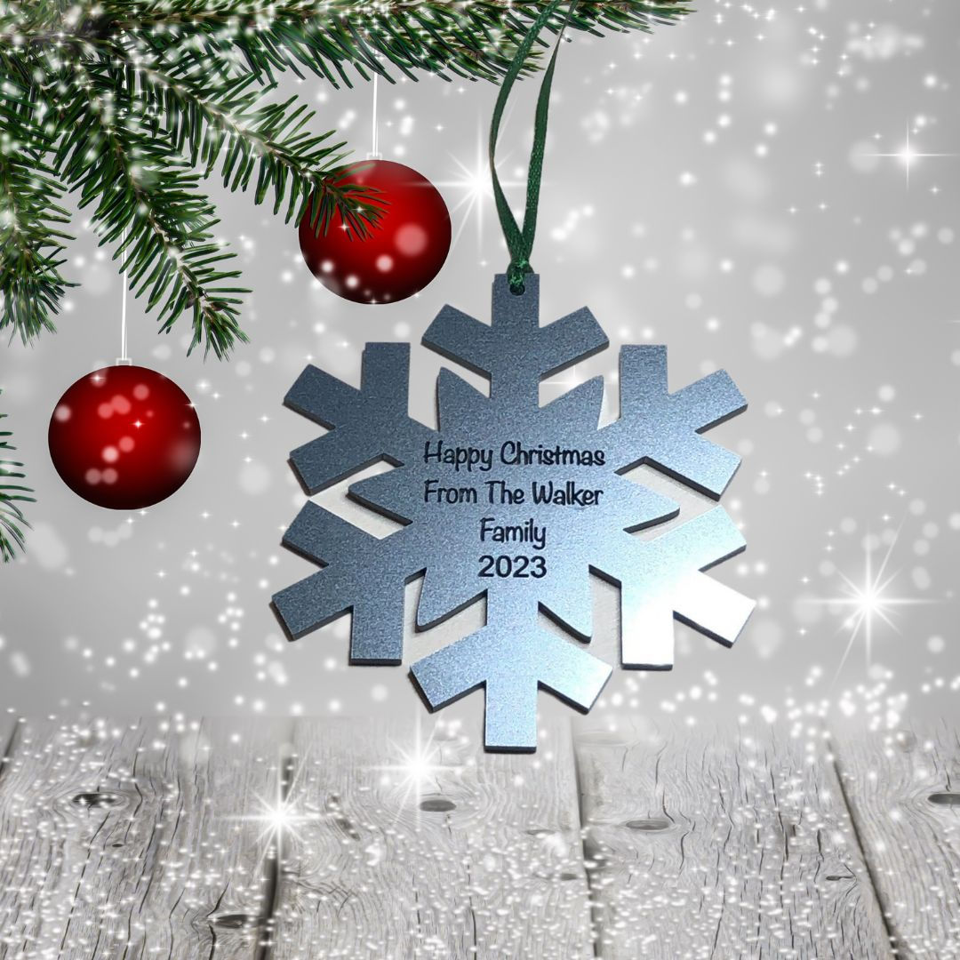 Acrylic Snowflake Personalised
