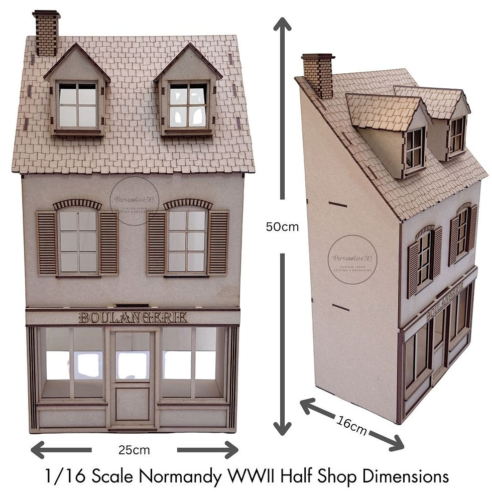 Thumbnail: Normandy HALF Shop Model Kit WWII Dimensions