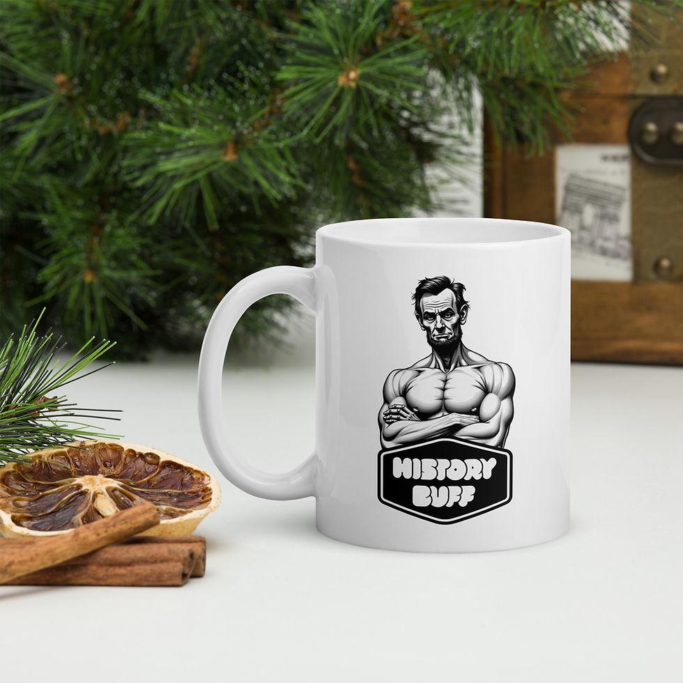 Thumbnail: Abraham Lincoln "History Buff" Mug – White Glossy Souvenir Coffee Cup