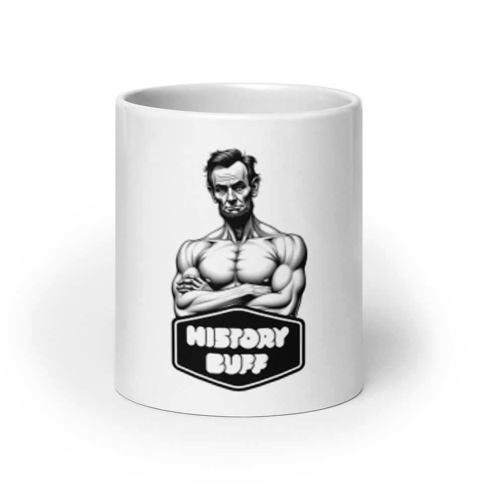 Thumbnail: Abraham Lincoln "History Buff" Mug – White Glossy Souvenir Coffee Cup