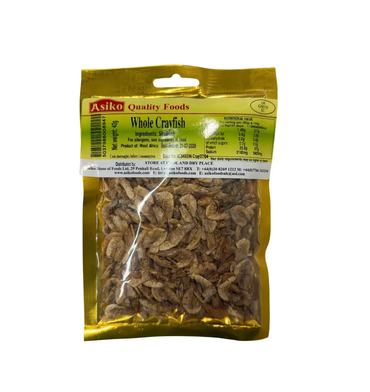 Whole Crayfish, Asiko