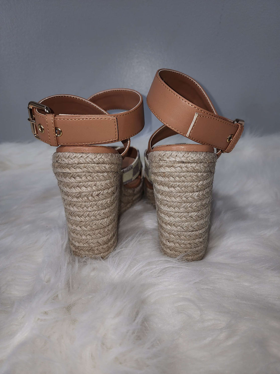 Thumbnail: LV Wedge Espadrille Sandals