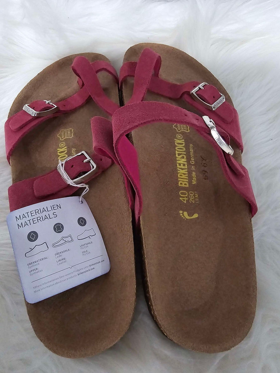 Thumbnail: Blrk3nst0ck Pink Genuine Leather 26cm