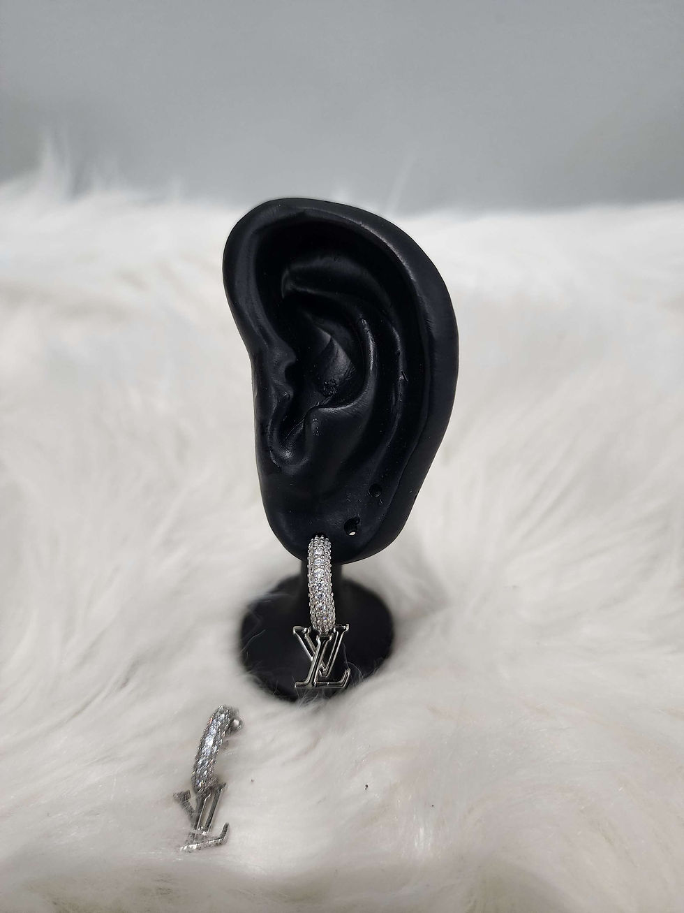 LV Sterling Silver Small Hoops