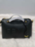 Thumbnail: F3nd! Black Genuine Leather Handbag/Shoulder Bag