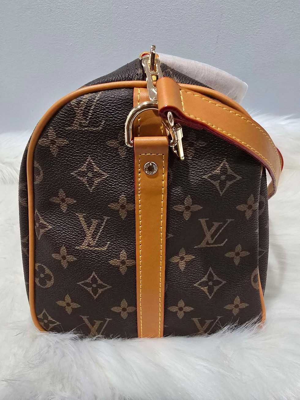 Thumbnail: LV Mono Speedy 30cm Genuine Leather Trim