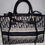 Thumbnail: CD Embroidered Genuine Leather/Canvas Tote