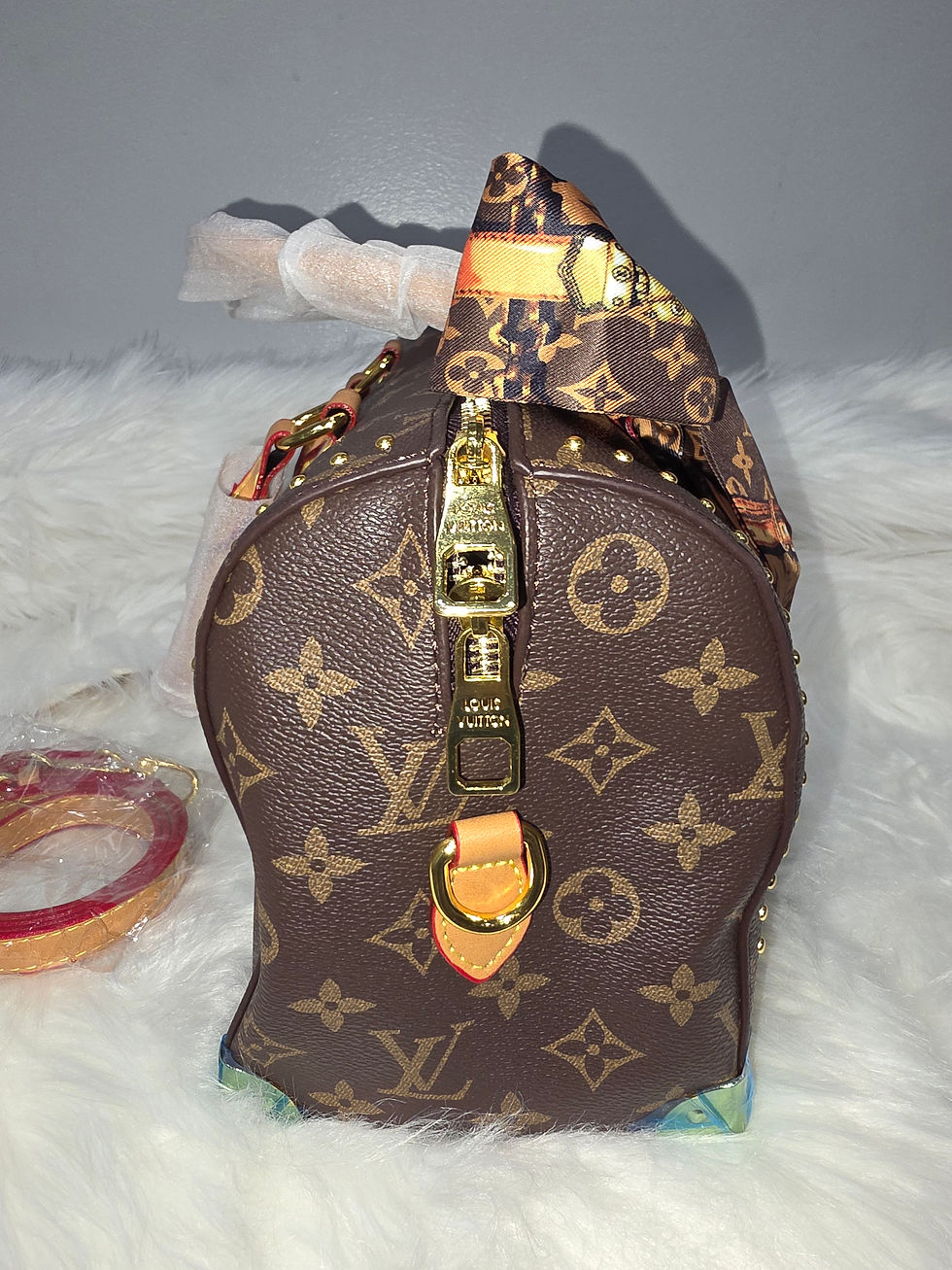 Thumbnail: LV Mono Genuine Leather w/Suede Interior Crossbody