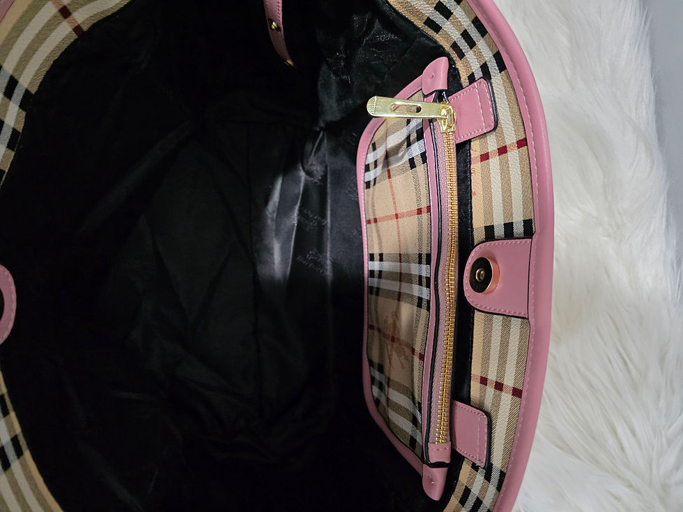 Thumbnail: BB 3 piece pink handbag tote set