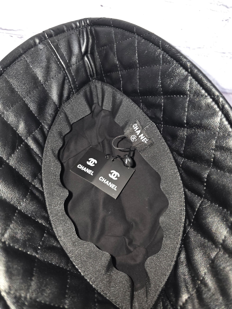 Thumbnail: CC Black Leather Bucket Hat