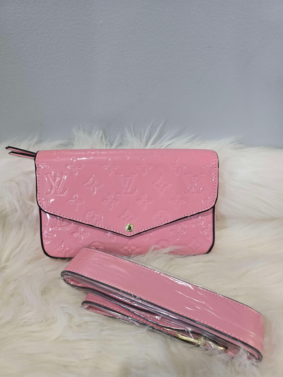 Thumbnail: LV Pink Patent Leather Crossbody