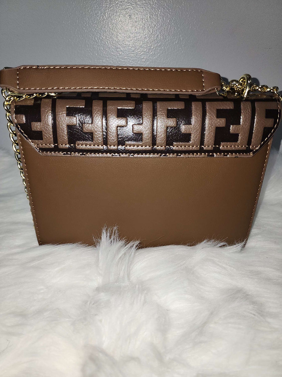 Thumbnail: FF Crossbody Genuine Leather Bag