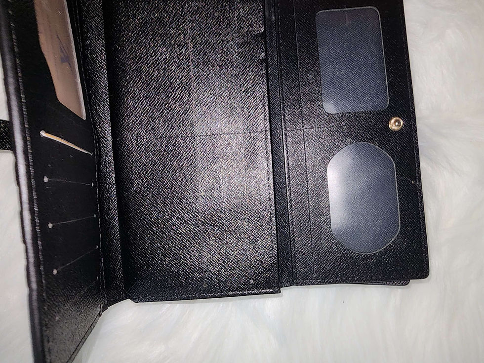 Thumbnail: LV Black Mono Genuine Leather Wallet
