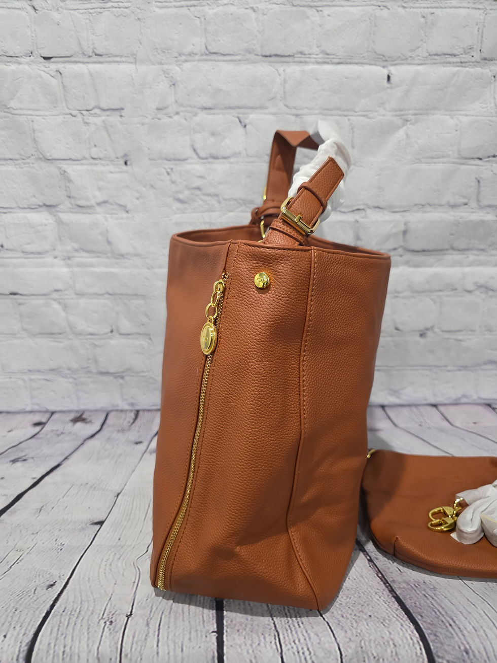 Thumbnail: D!0R Brown Large Handbag w/ small Crossbody