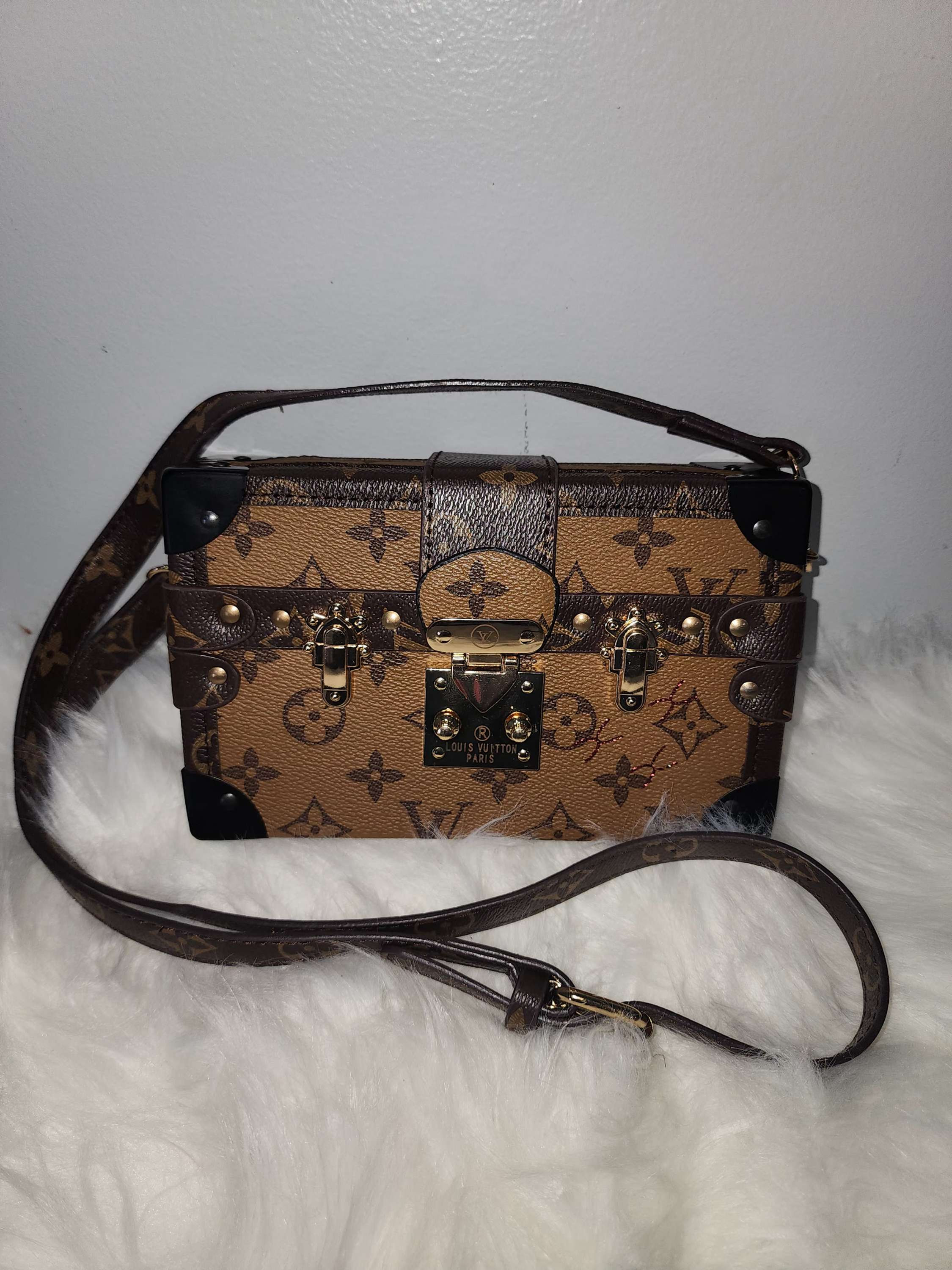 LV Mono Genuine Leather Petite Malle