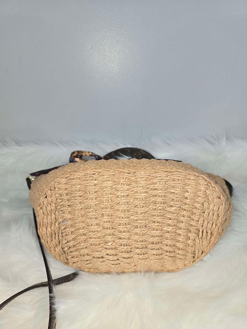 Thumbnail: LV Mono Raffia Basket Tote Bag