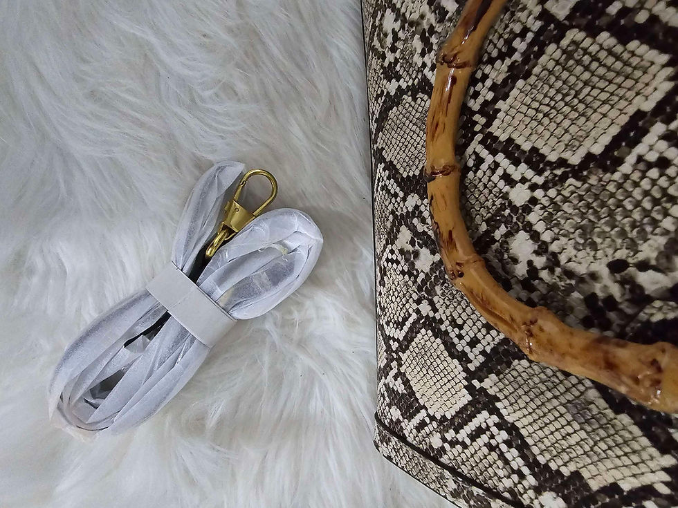 Thumbnail: GG Python Handbag with Bamboo Handles