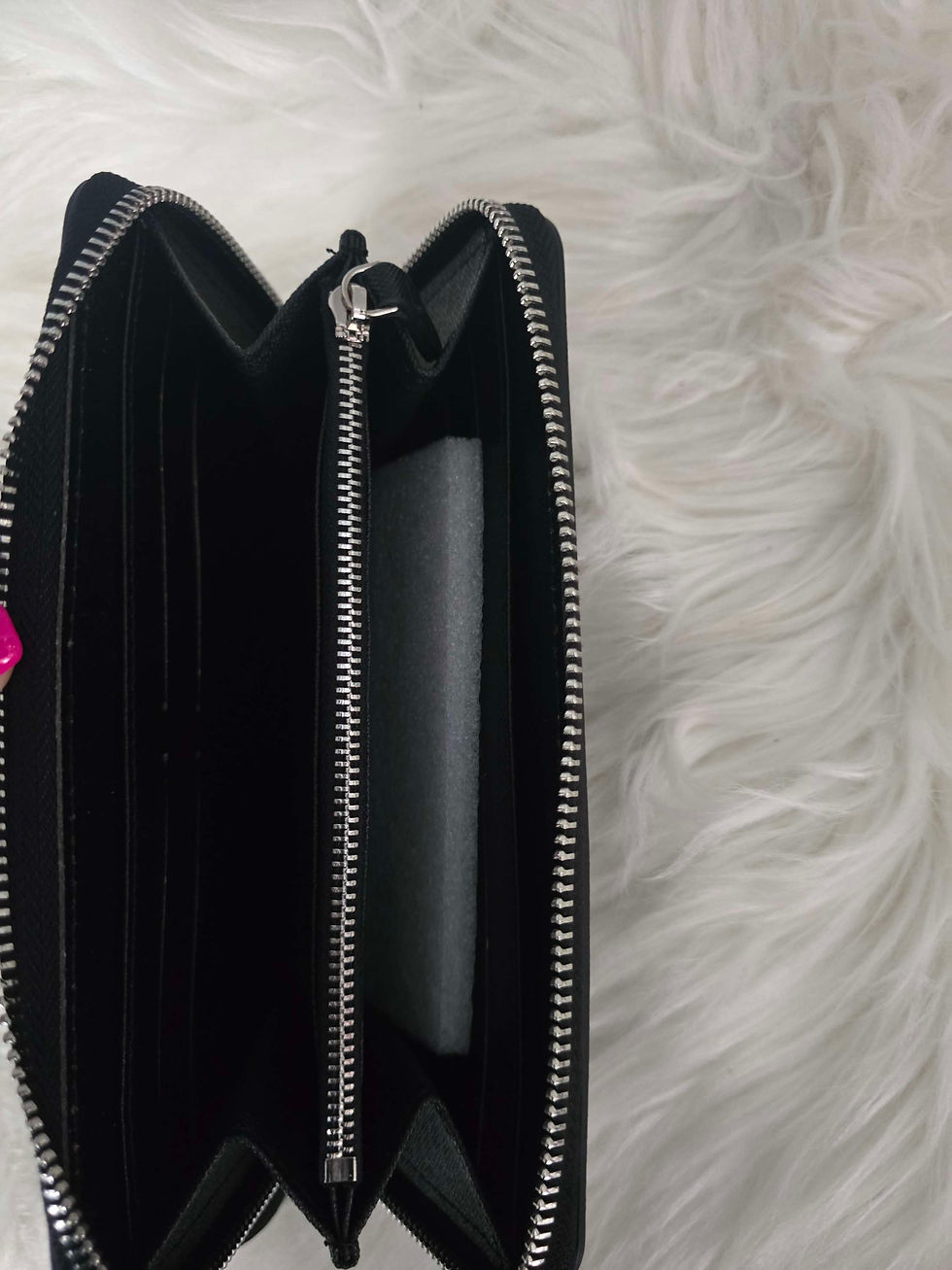 Thumbnail: Pr@d@ Black Wallet Saffiano Leather