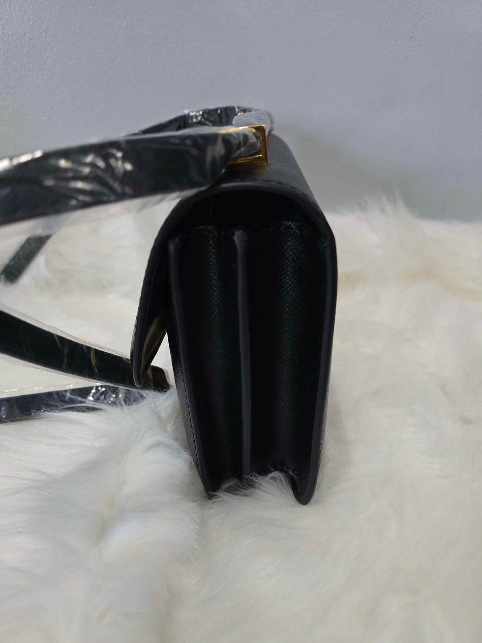Thumbnail: H3rm3s Constance Black Genuine Leather Crossbody