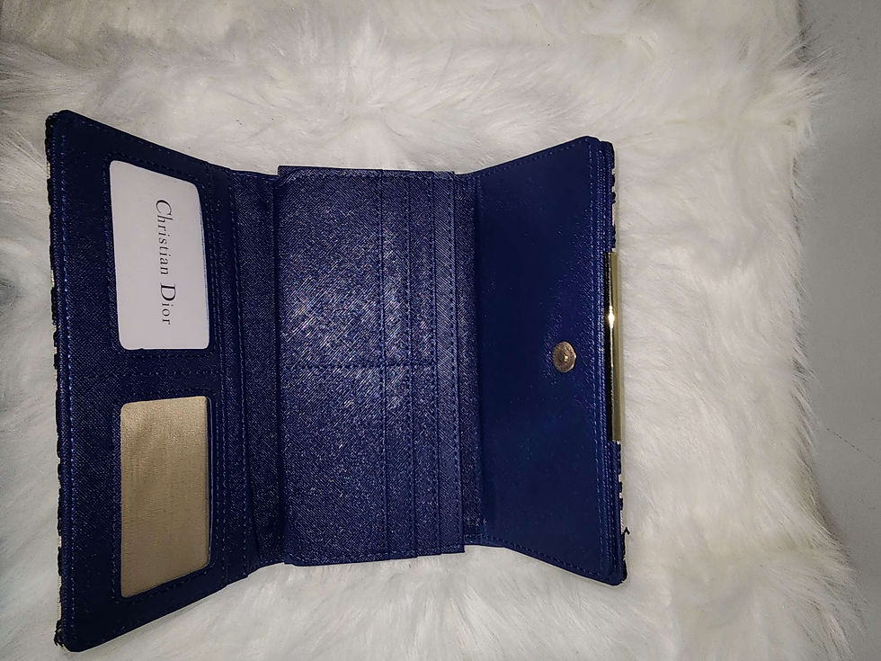 Thumbnail: CD Blue/Black Embroidered Wallet