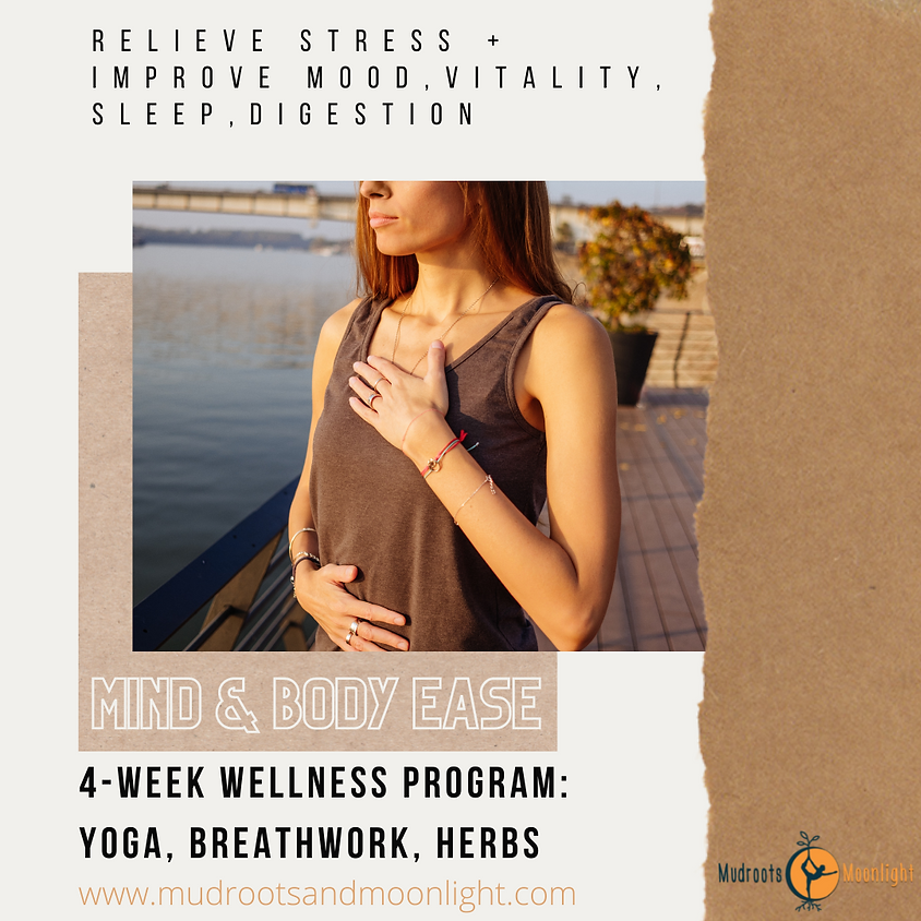 Mind & Body Ease 4-Week Wellness Program: Yoga, Breathwork, Herbs