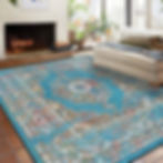 thaloris turquoise persian vintage machine washable rug in luxury living room decor usa uk