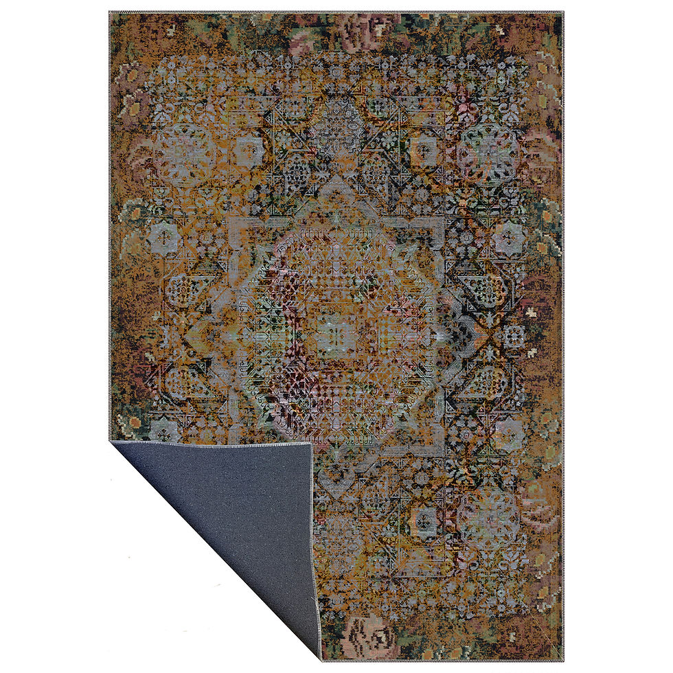 Thumbnail: helion rug detailed view highlighting traditional motifs and fabric texture