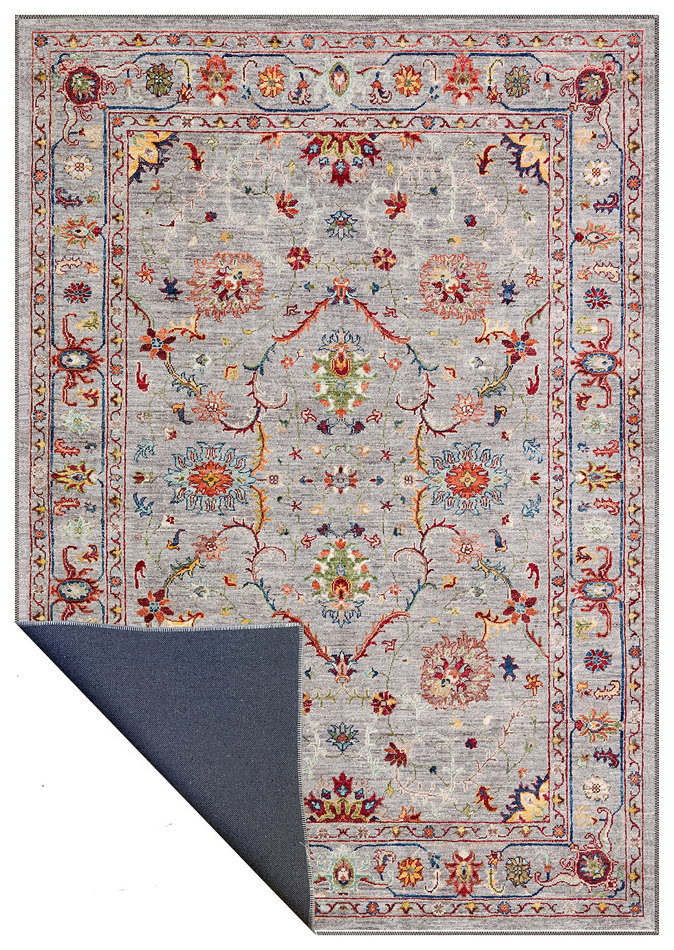 Thumbnail: premium colorful afghan machine washable rug thymeris in stylish living space