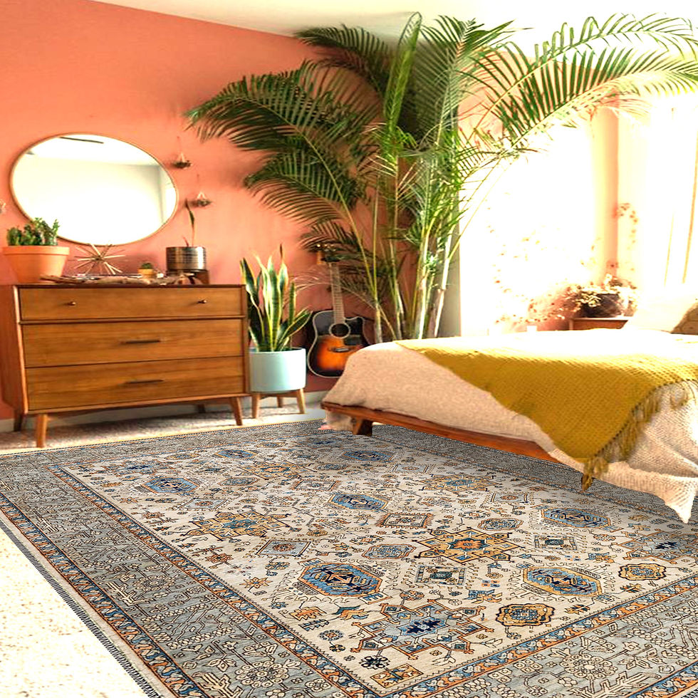 Thumbnail: neutral vintage oriental ethnic washable rug neorvia in classic interior design