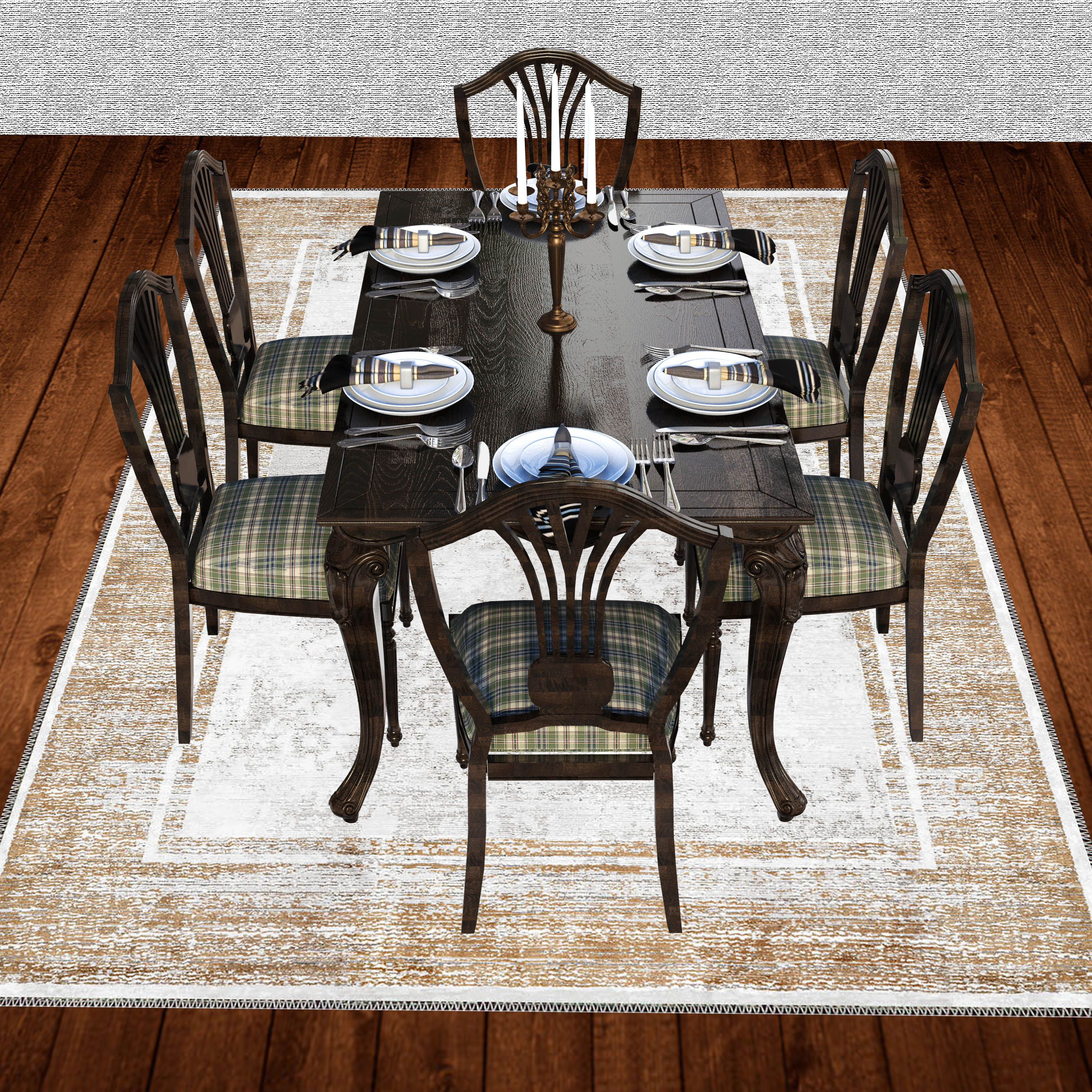 zenvor modern vintage washable rug in cream tan tones for high end home decor usa uk