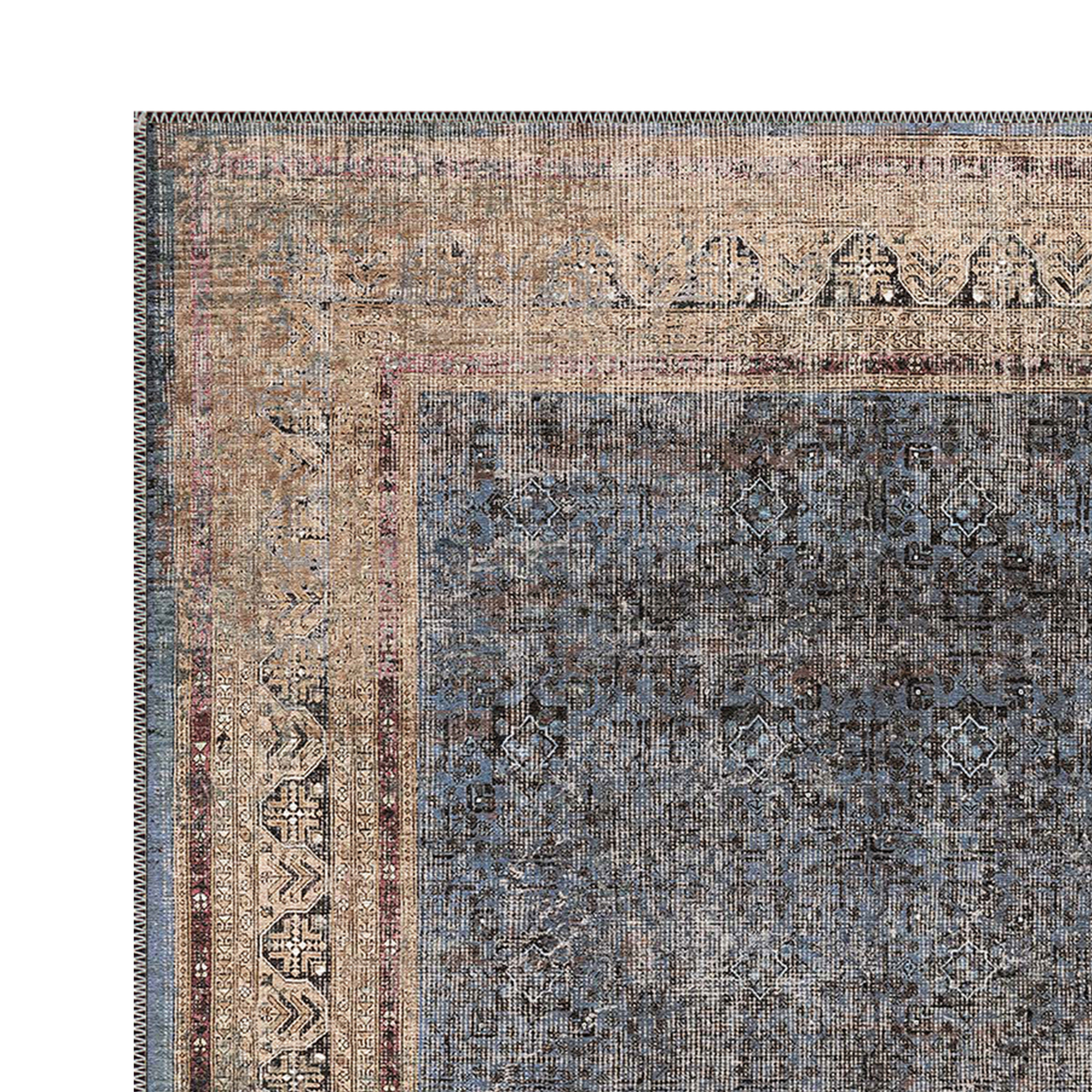 zoreva gold black oriental washable rug in elegant classic interior shipped to usa and uk