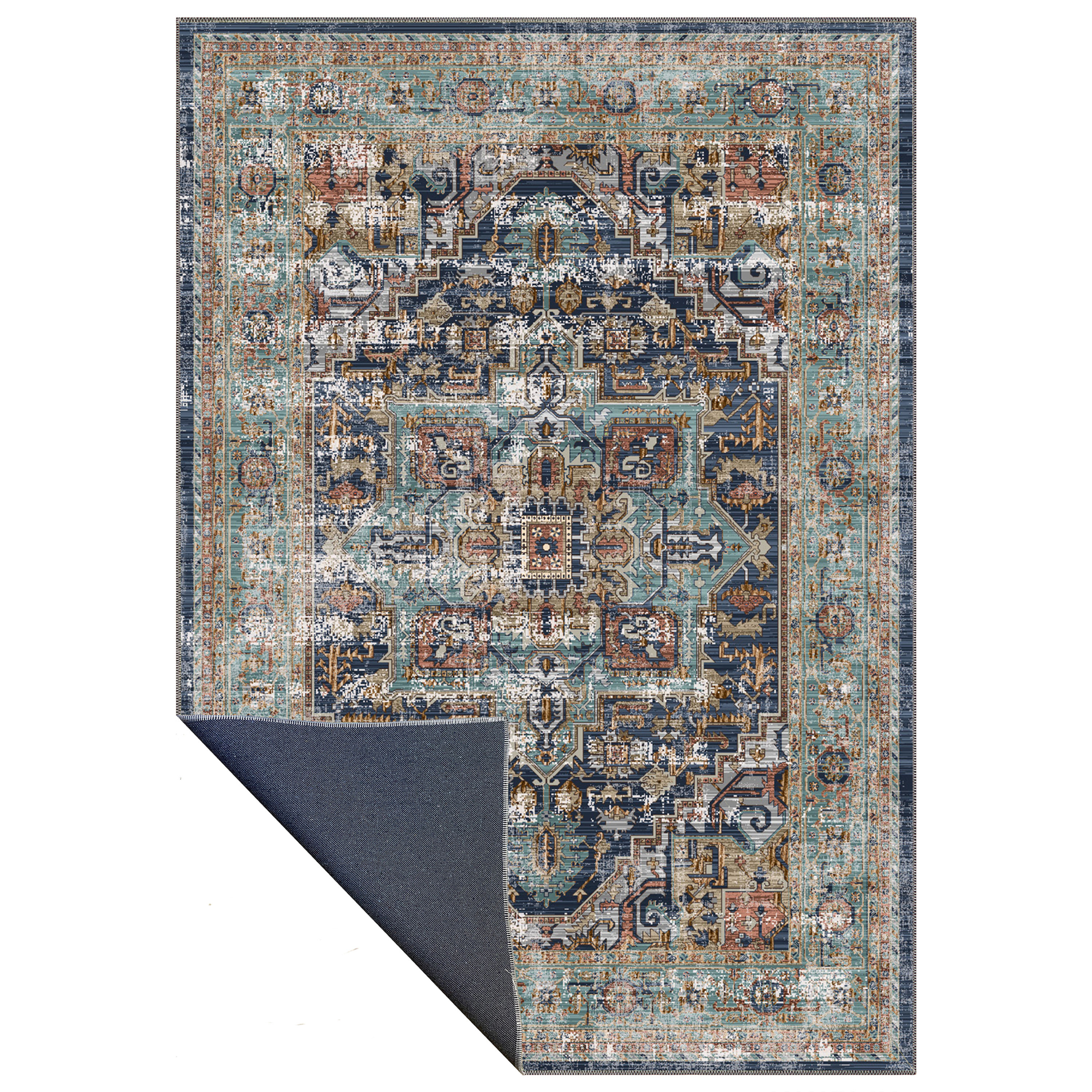 turkish bohemian machine washable rug zenvira for high traffic living area