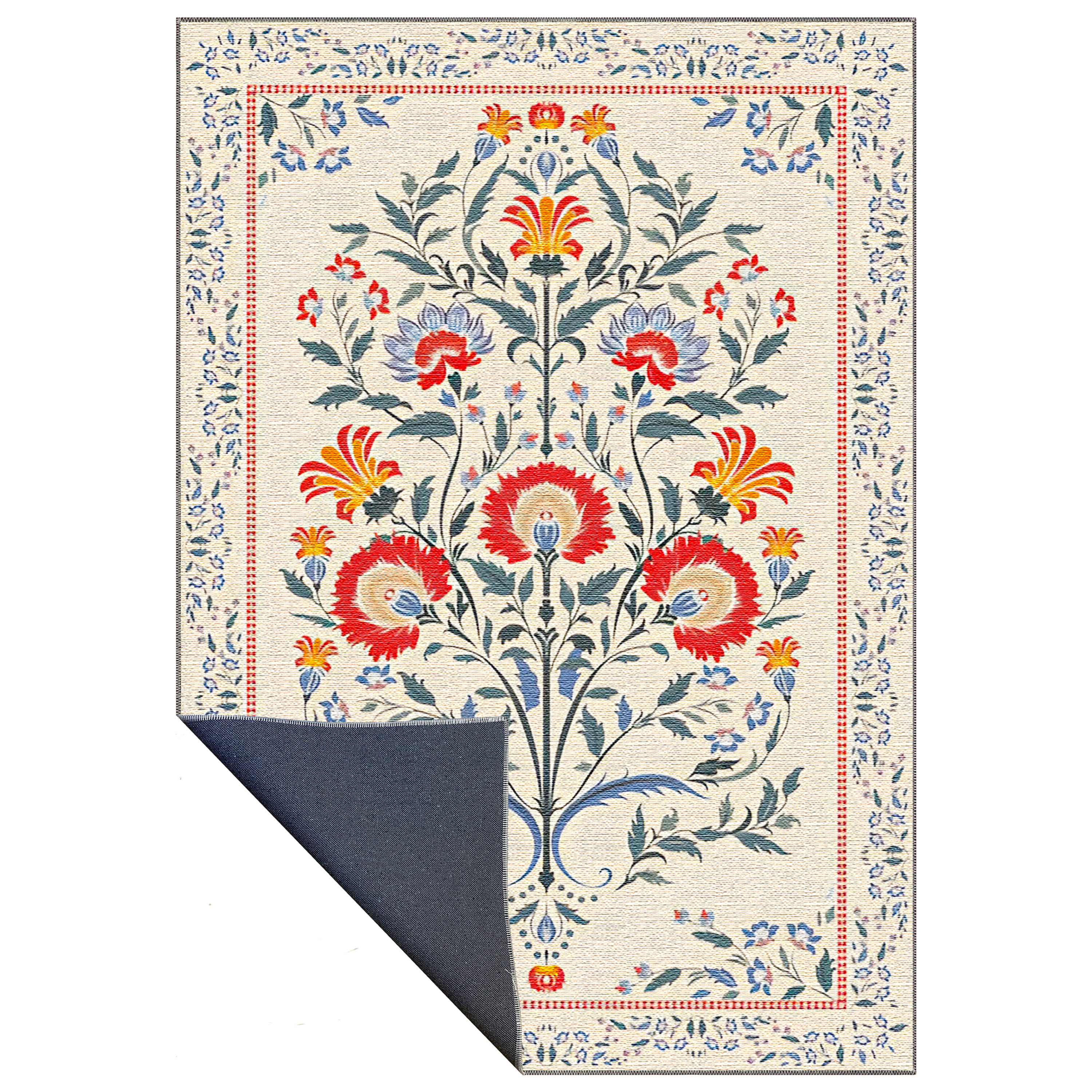 nuvira beige white contemporary washable rug in elegant modern interior shipped to usa and uk