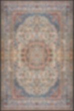 valenor beige machine washable medallion rug in contemporary home decor