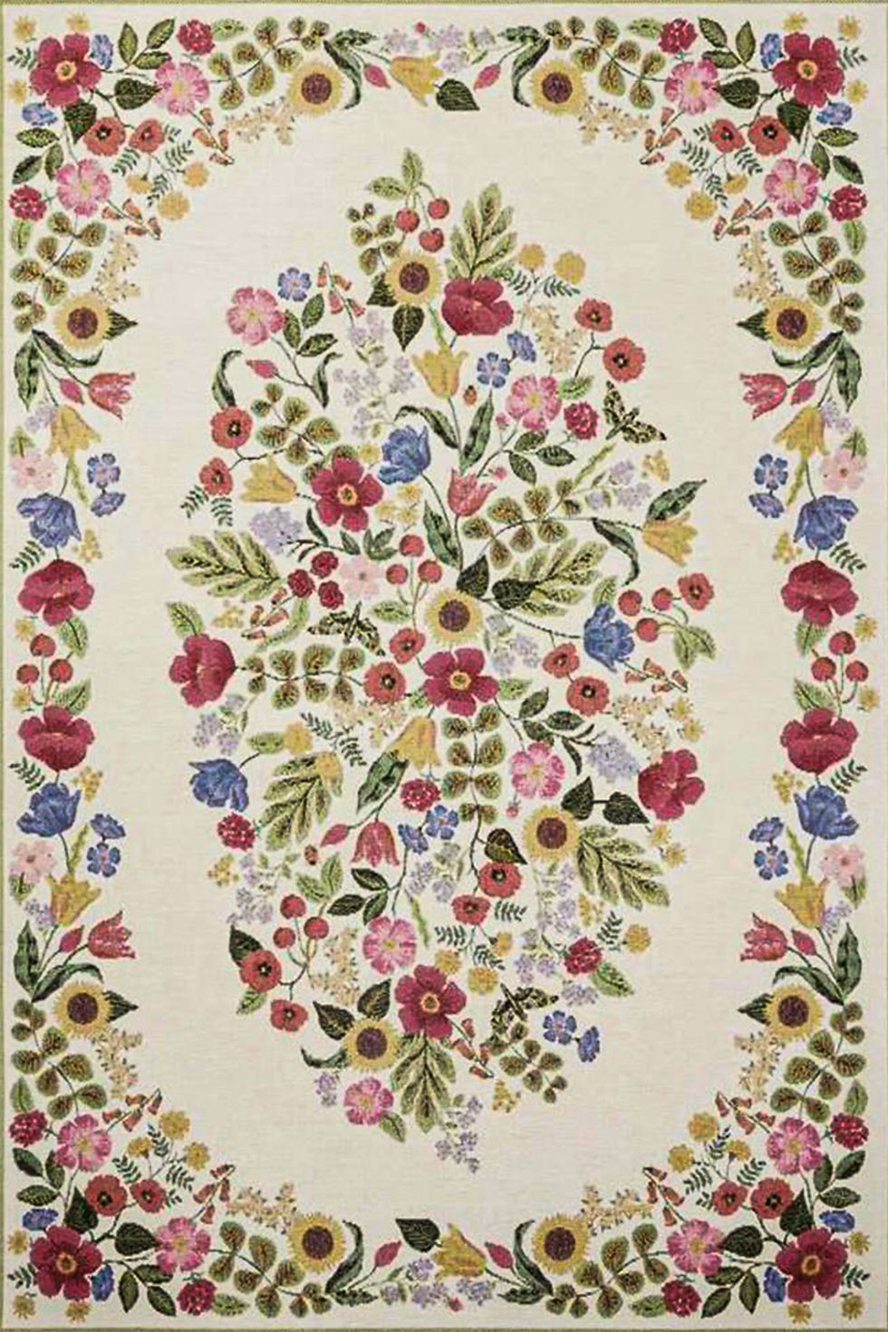 premium colorful bohemian machine washable rug zerkan in stylish living space