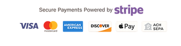 Secure payment methods – Visa MasterCard American Express supporte