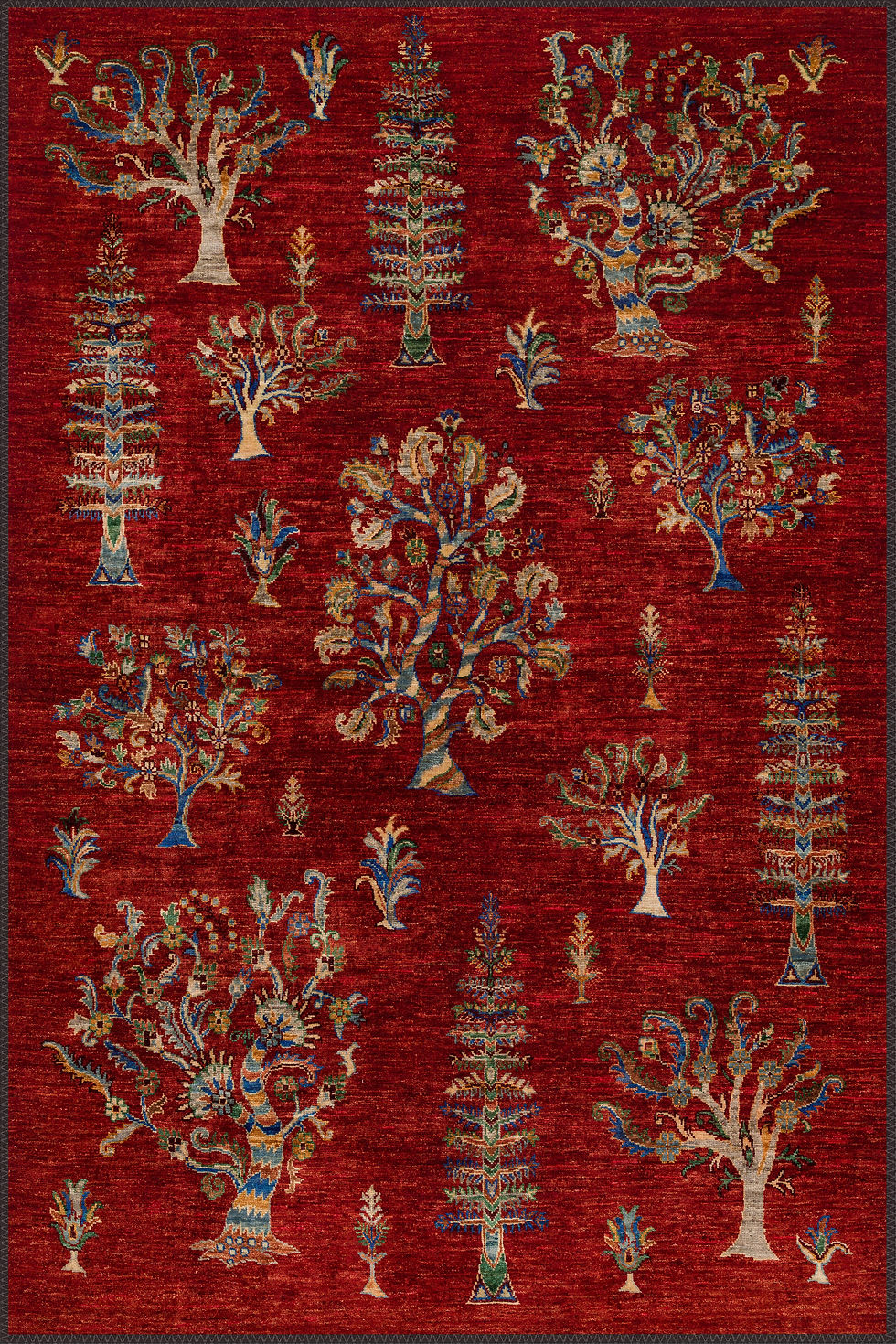 Thumbnail: aurelius persian style vintage oriental decorative rug in rich red tones for high end home decor usa uk