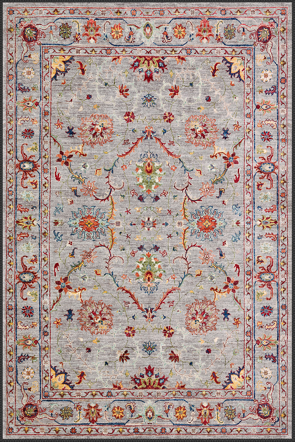 Thumbnail: thymeris persian style vintage afghan rug with vibrant colors for high end home decor usa uk