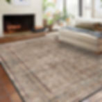 doryon brown turkish vintage machine washable rug in luxury living room decor usa uk