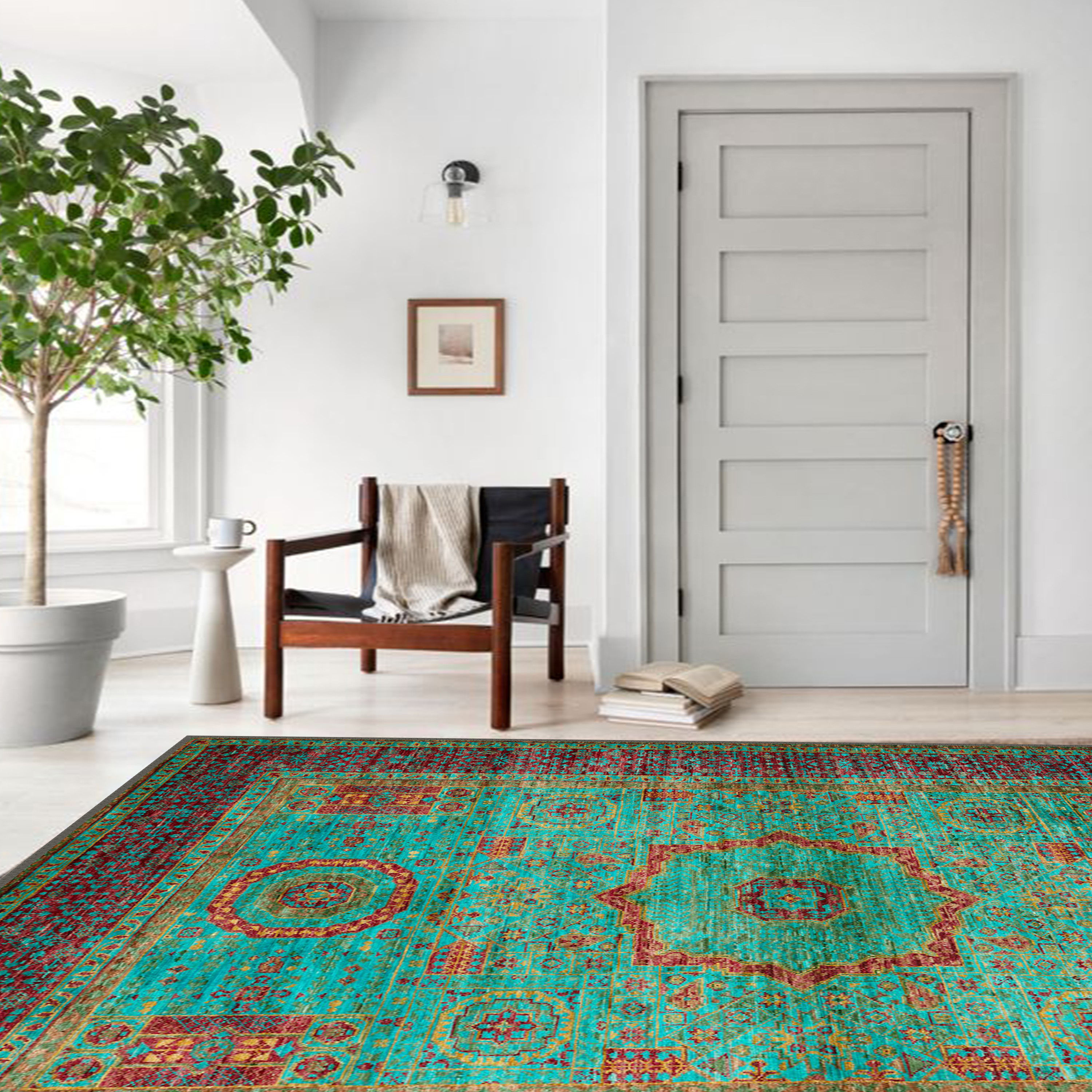 oriental persian machine washable rug constantine for high traffic living area
