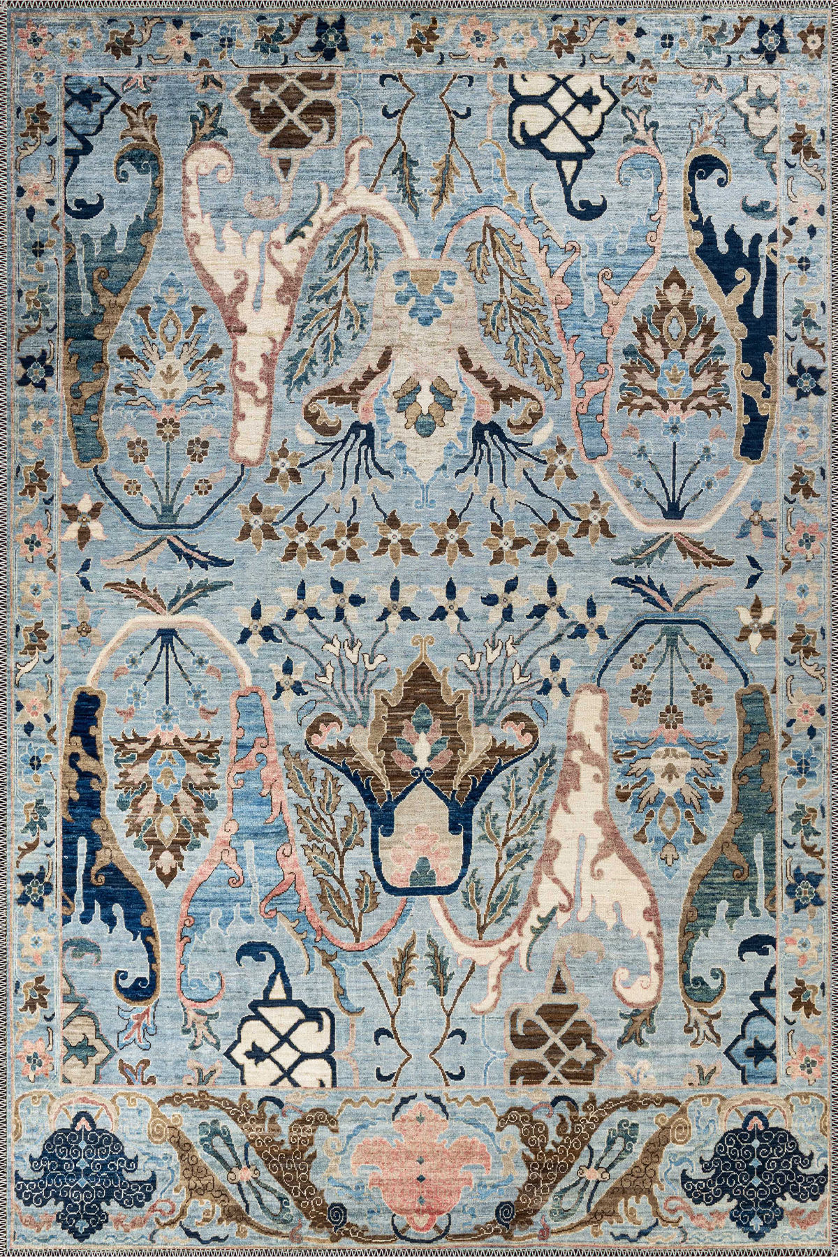moroccan floral animal inspired machine washable rug morluna for high traffic boho living area
