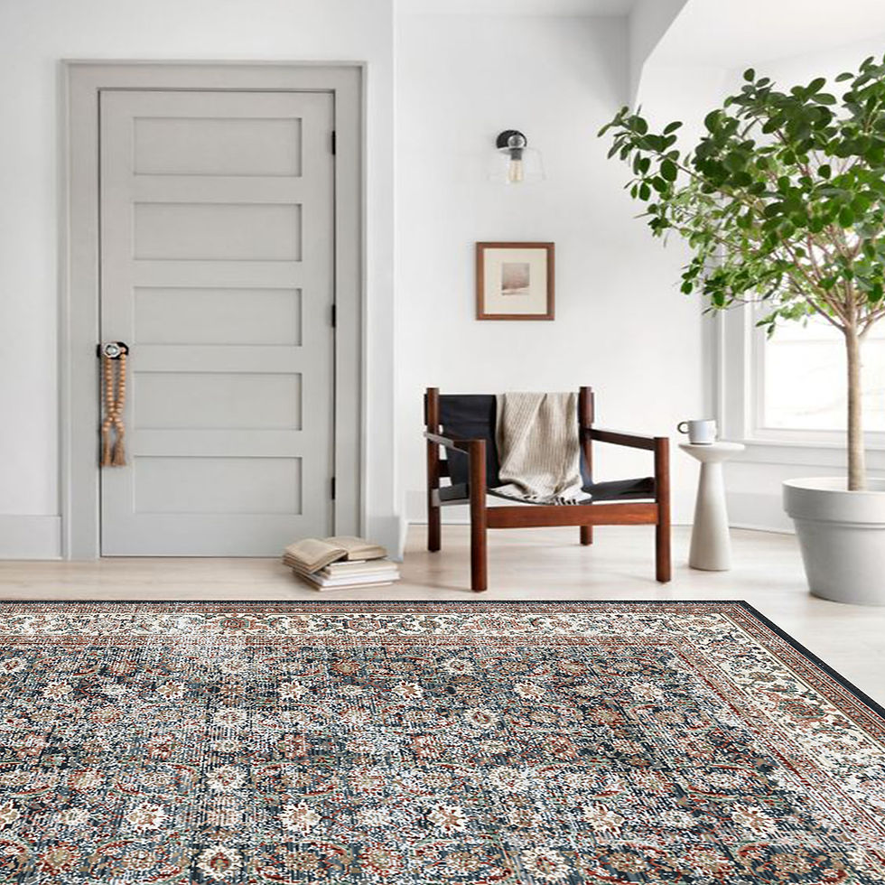 Thumbnail: bohemian persian style vintage washable rug lunvra in eclectic bohemian interior design