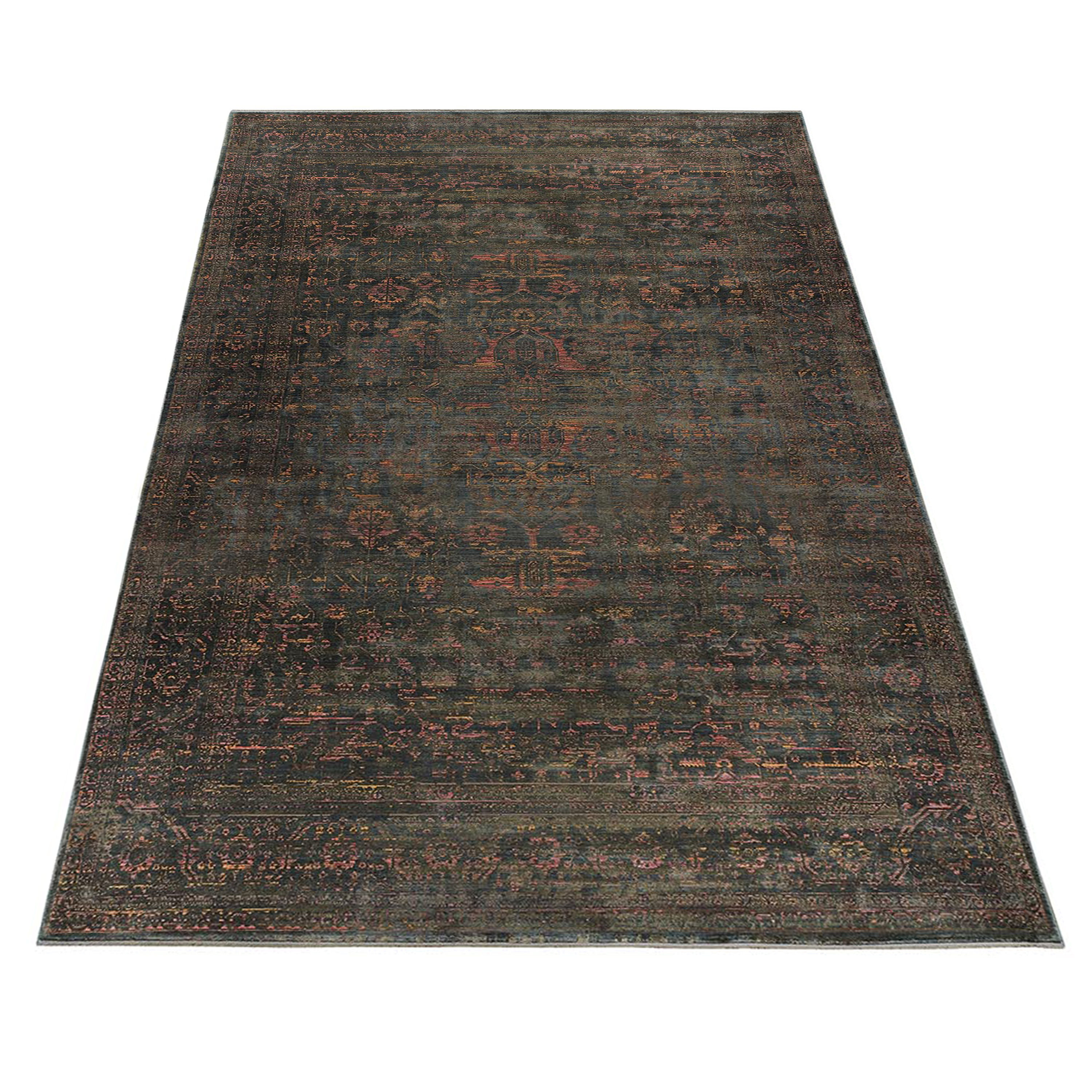 green vintage silk carpet orvessa in classic interior design