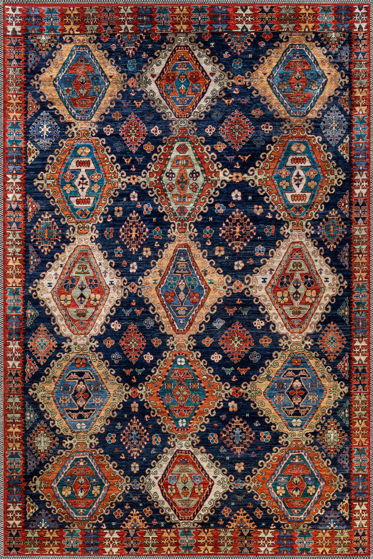 Geomira Machine Washable Vintage Oriental Bohemian Rug