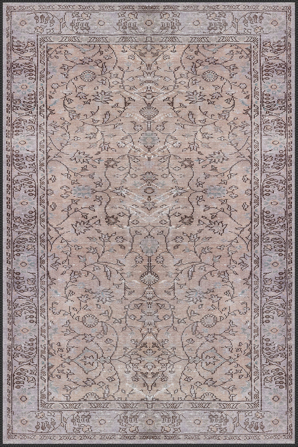 Thumbnail: mythara distressed vintage rug with bohemian character for high end home decor usa uk