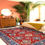 Thumbnail: Afghan Red Chenille Rug - Vintage Oriental Area Carpet