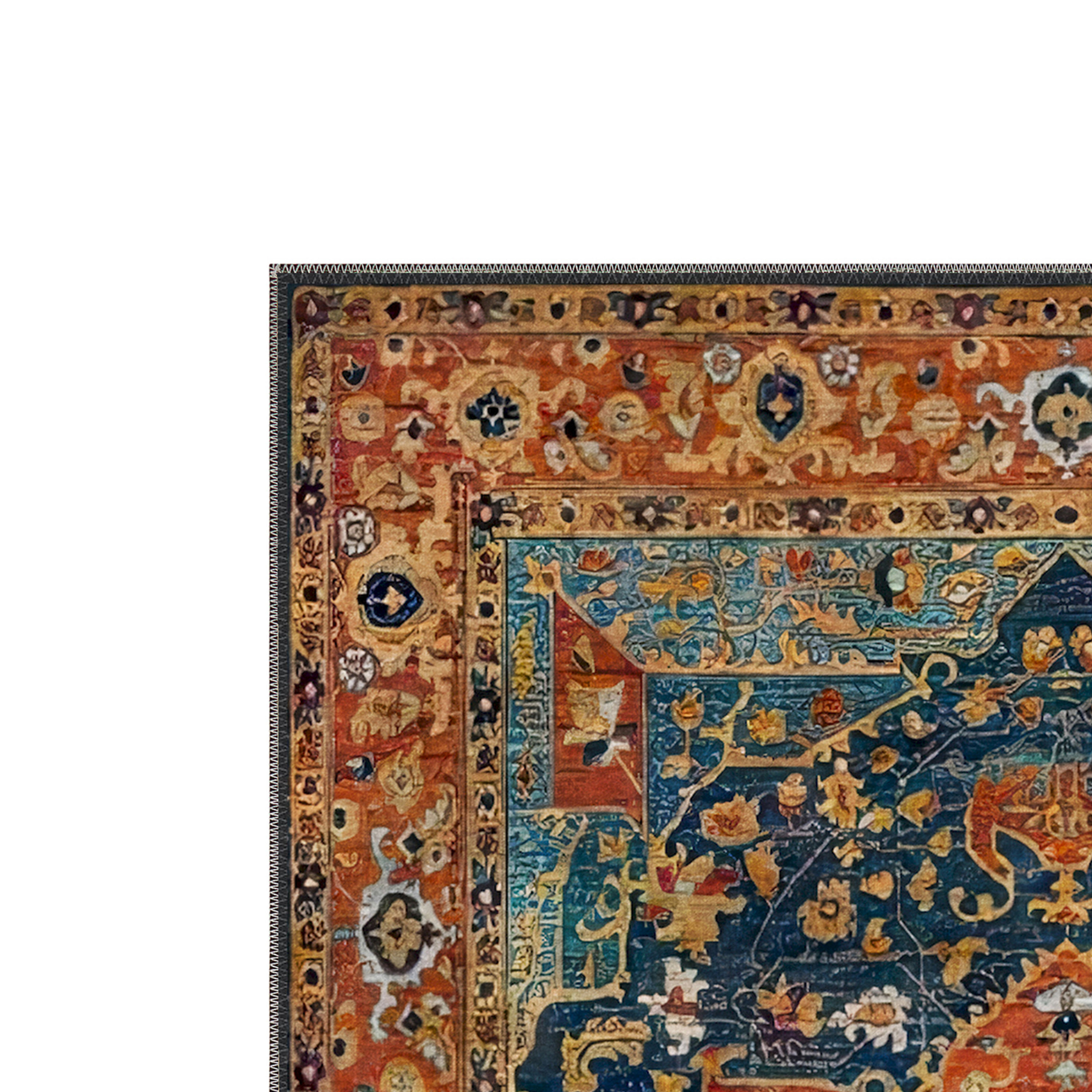 cassian colorful medallion boho washable rug in modern bohemian interior shipped to usa and uk