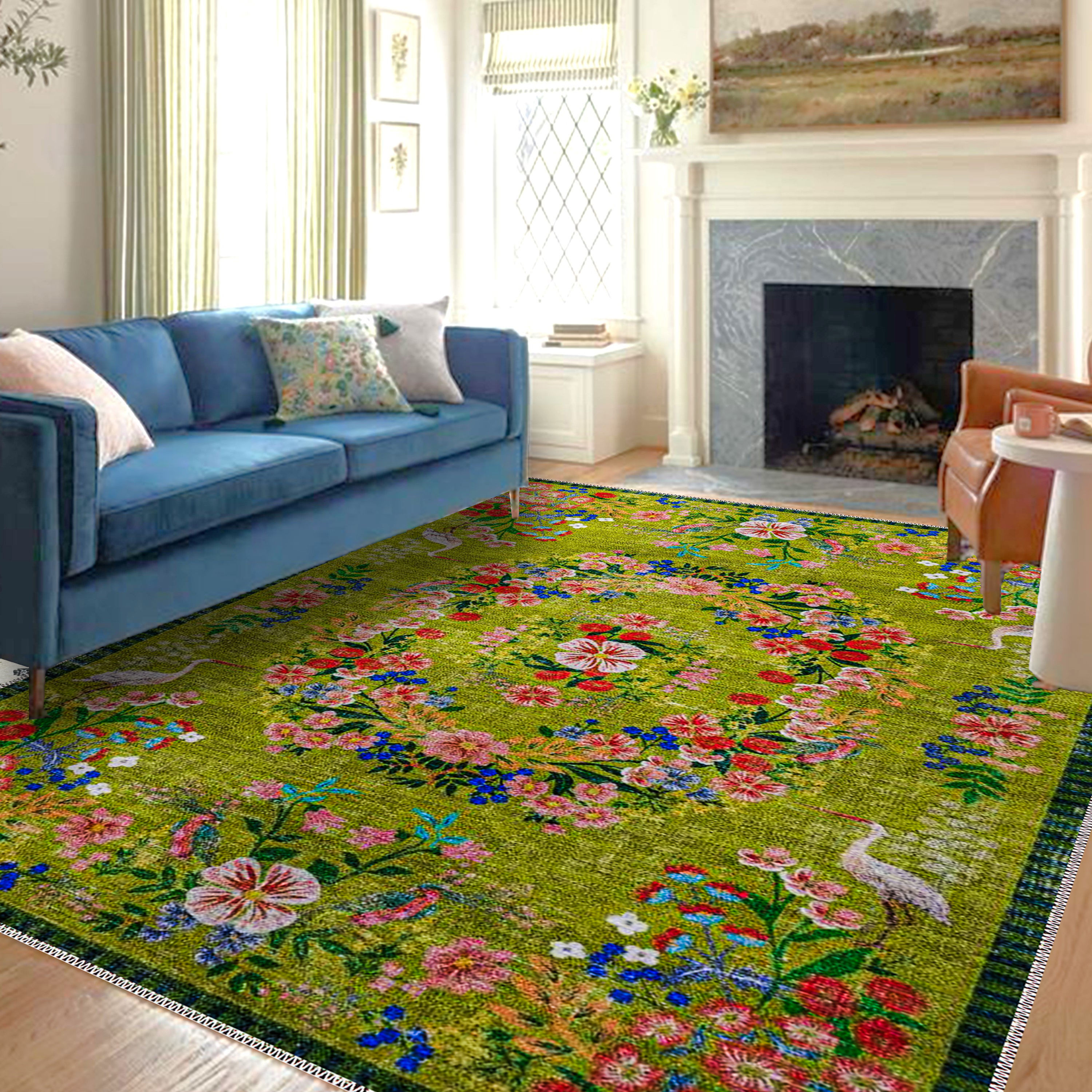 Cincinnati Green Machine Washable Rug