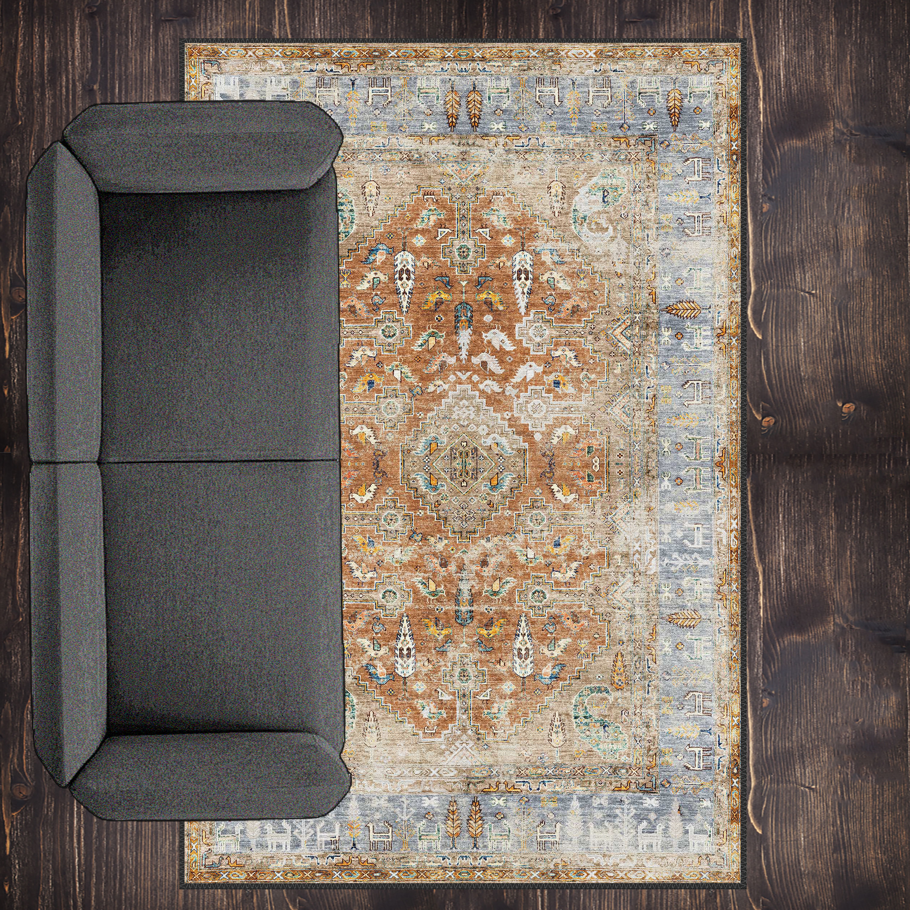 persian medallion washable rug aelyon in classic oriental interior design