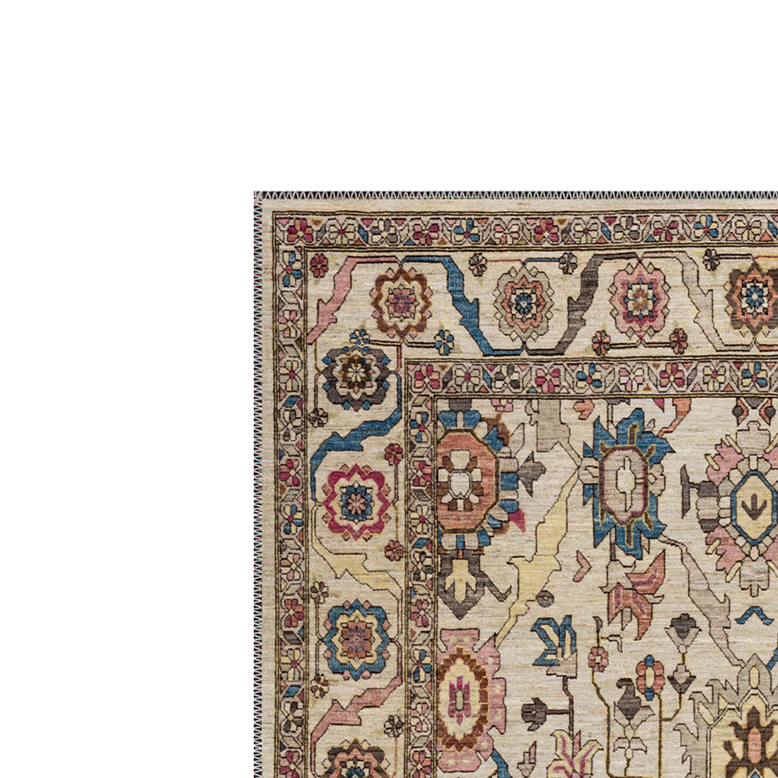 herionyx persian heriz oriental washable rug in elegant classic interior shipped to usa and uk